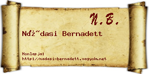 Nádasi Bernadett névjegykártya