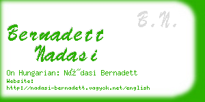 bernadett nadasi business card